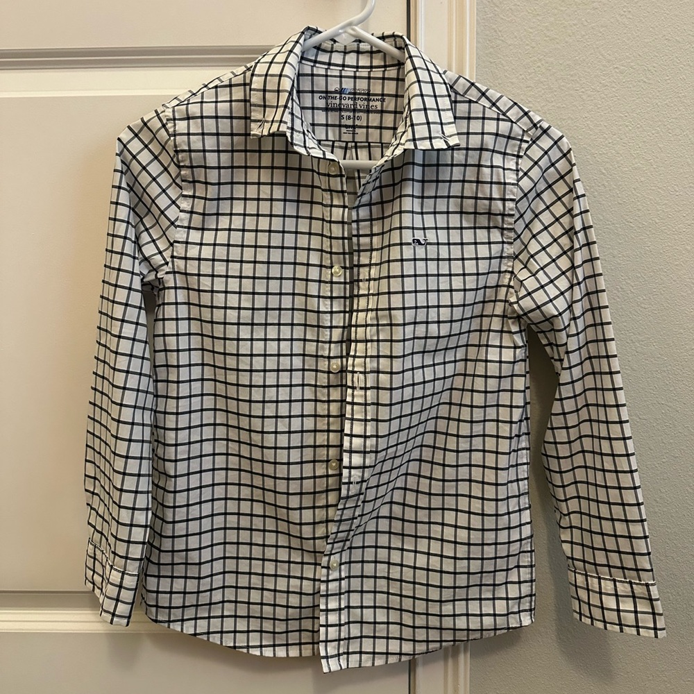 Vineyard Vines Boy's Black and White Shirt